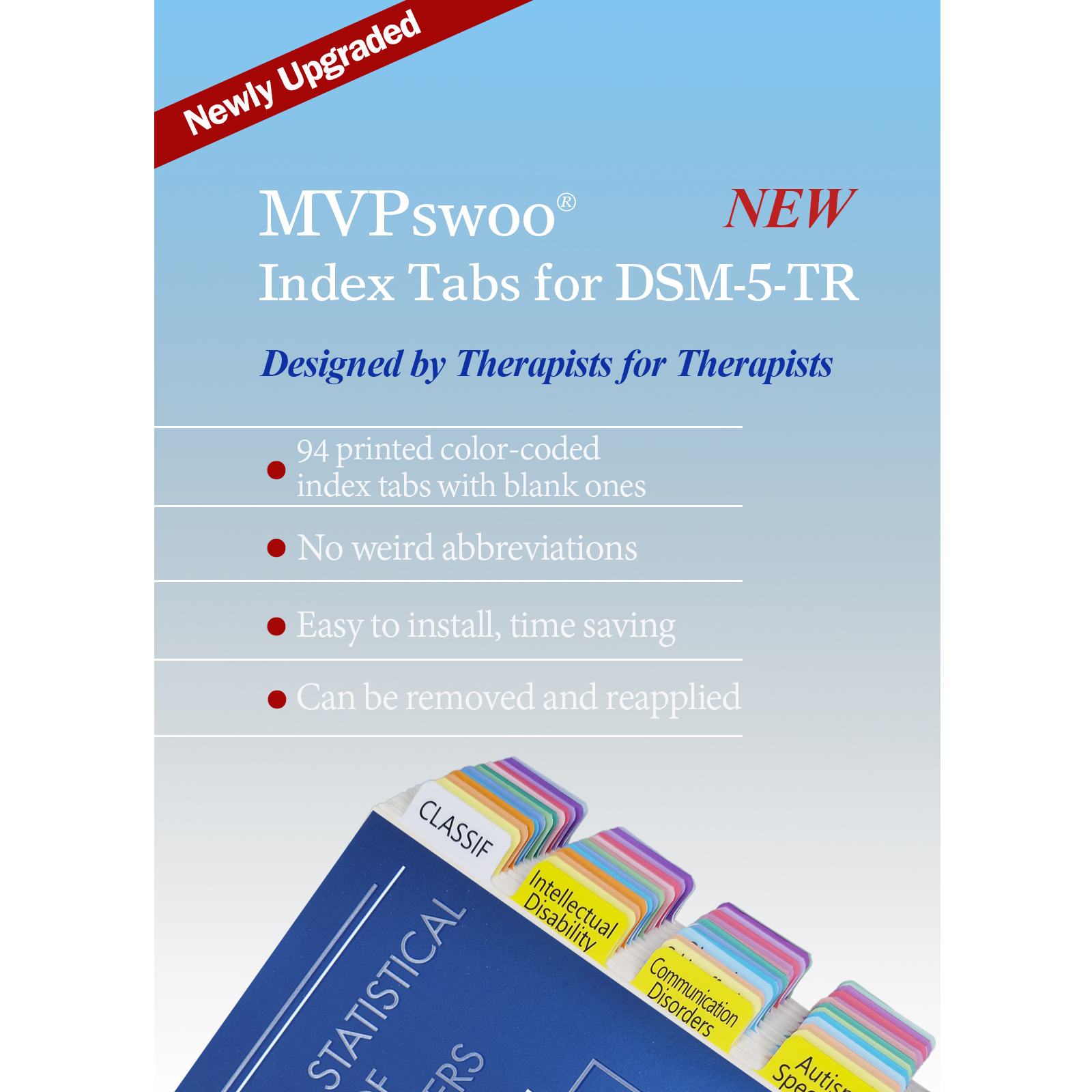 Upgraded Index Tabs for DSM-5-TR 2022, 94 Printed DSM-V-TR Tabs, 100 Tabs in Total, with Alignment Guide & Disorders Description Sheet for The Diagnostic and Statistical Manual of Mental Disorders - Image 4