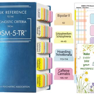 Index Tabs for DSM-5-TR Desk Reference, 85 Printed DSM-V-TR Tabs, 90 Tabs in Total, with Alignment Guide & Disorders Description Sheet for The Diagnostic and Statistical Manual of Mental Disorders